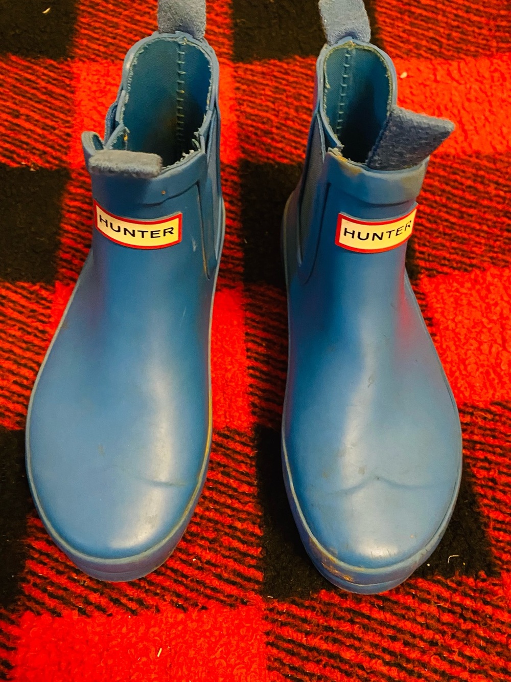 Hunter Kids Blue Chelsea Rain Boots